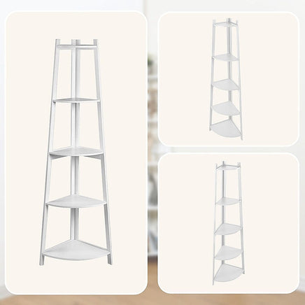 Corner Ladder Shelf Bookcase Display Storage Unit Furniture Kings Warehouse 