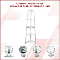 Corner Ladder Shelf Bookcase Display Storage Unit Furniture Kings Warehouse 