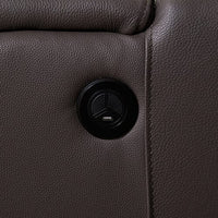 Corner Sofa Square Wedge Finest Genuine Leather Grey Electric Recliner Storage Drawer with 2x Cup Holders Lounge Set for Living Room Furniture Kings Warehouse 