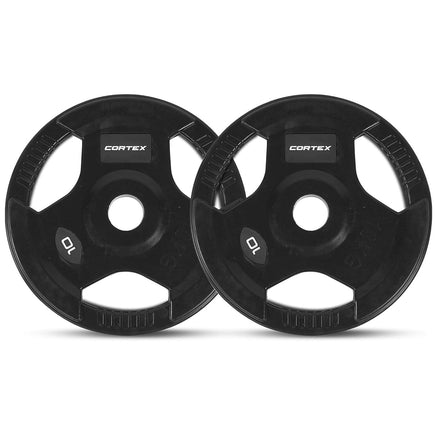CORTEX 10kg Tri-Grip Olympic Plates 50mm (Pair) Sports & Fitness Kings Warehouse 