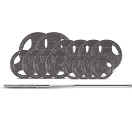 CORTEX 65kg Tri-Grip Standard Barbell Weight Set 25mm Sports & Fitness Kings Warehouse 