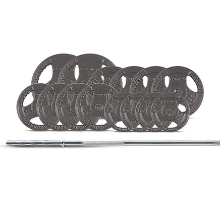 CORTEX 65kg Tri-Grip Standard Barbell Weight Set 25mm Sports & Fitness Kings Warehouse 