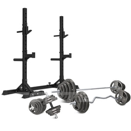 Cortex SR10 Squat Rack with 90kg Standard Tri-Grip Weight and Bar Set Sports & Fitness Kings Warehouse 