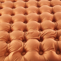 Cosmos Tufted Velvet Fabric Round Ottoman Footstools - Cinnamon Kings Warehouse 