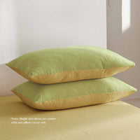 Cosy Club Quilt Cover Set Cotton Yellow Lime Single Mid-Season Super Sale Kings Warehouse 