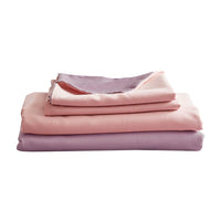 Cosy Club Washed Cotton Sheet Set Pink Purple Single Mid-Season Super Sale Kings Warehouse 