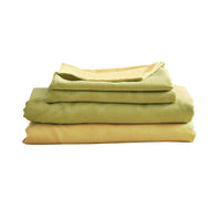 Cosy Club Washed Cotton Sheet Set Yellow Lime King Mid-Season Super Sale Kings Warehouse 