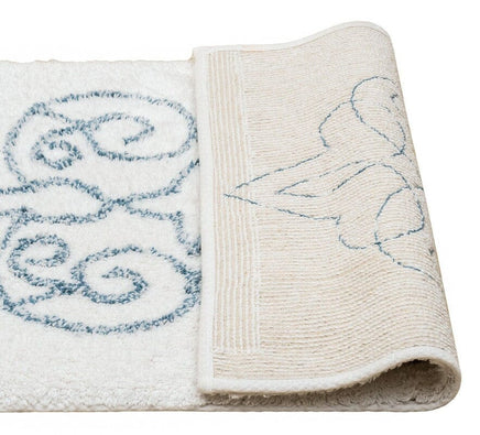 Cotton Medallion Tufted Non Slip Jacquard Bath mat EOFY Kings Warehouse 