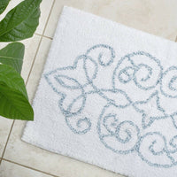 Cotton Medallion Tufted Non Slip Jacquard Bath mat EOFY Kings Warehouse 