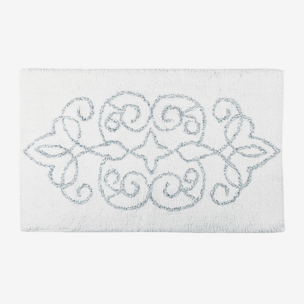 Cotton Medallion Tufted Non Slip Jacquard Bath mat EOFY Kings Warehouse 