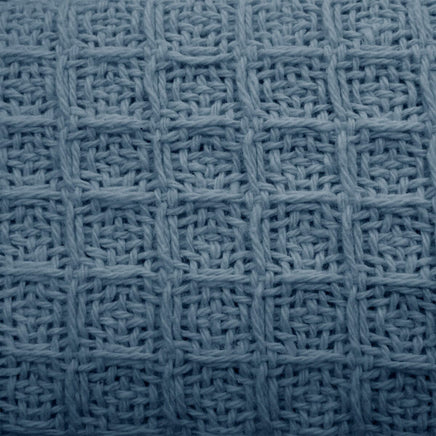 Cotton Waffle Blanket Dusk Blue Single Home & Garden Kings Warehouse 
