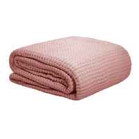 Cotton Waffle Blanket Dusty Pink Single Home & Garden Kings Warehouse 