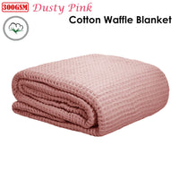 Cotton Waffle Blanket Dusty Pink Single Home & Garden Kings Warehouse 