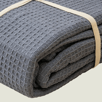 Cotton Woven Waffle Blanket 228 x 228 cm EOFY Kings Warehouse 