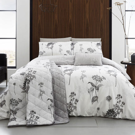 Coverley Grey Quilt Cover Set Super King Home & Garden Kings Warehouse 