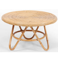 Crocus Rattan Round Coffee Table 80cm - Natural living room Kings Warehouse 