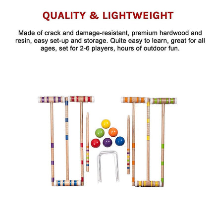 Croquet Set - Up to 6 Players Gift & Novelty Kings Warehouse 