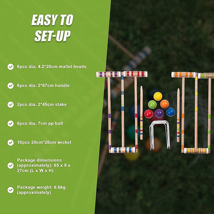 Croquet Set - Up to 6 Players Gift & Novelty Kings Warehouse 
