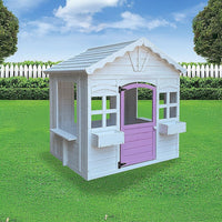 Cubby House Kids Wooden Outdoor Playhouse Cottage Play Children Timber Baby & Kids Kings Warehouse 