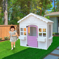 Cubby House Kids Wooden Outdoor Playhouse Cottage Play Children Timber Baby & Kids Kings Warehouse 