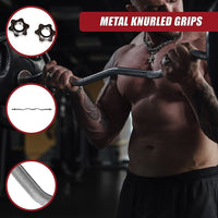 Curl Bar Barbell Heavy Duty EZ with Spinlock Collars Sports & Fitness Kings Warehouse 