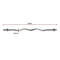 Curl Bar Barbell Heavy Duty EZ with Spinlock Collars Sports & Fitness Kings Warehouse 