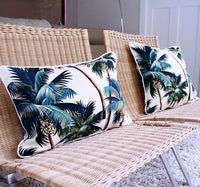 Cushion Cover-With Piping-Palm Trees Natural-35cm x 50cm Kings Warehouse 