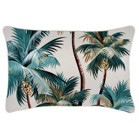 Cushion Cover-With Piping-Palm Trees Natural-35cm x 50cm Kings Warehouse 