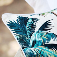 Cushion Cover-With Piping-Palm Trees White-35cm x 50cm Kings Warehouse 