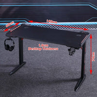 D2105 140cm Gaming Desk Desktop PC Computer Desks Desktop Racing Table Office Laptop Home AU Furniture Kings Warehouse 