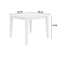 Daisy Dining Table 100cm Solid Acacia Timber Wood Hampton Furniture - White dining Kings Warehouse 