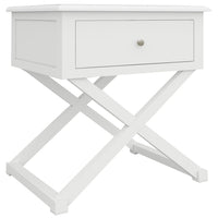 Daisy Side Table Desk Sofa End Table Solid Acacia Wood Hampton Furniture - White Kings Warehouse 