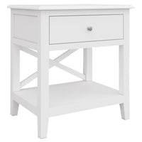 Daisy Side Table Desk Sofa End Table Solid Acacia Wood Hampton Furniture - White Kings Warehouse 