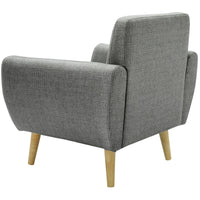 Dane Single Seater Fabric Upholstered Sofa Armchair Lounge Couch - Mid Grey BLACK FRIDAY: Furniture & Décor Kings Warehouse 