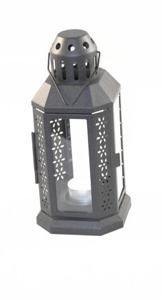 Dark Grey Metal Miners Lantern Summer Wedding Home Party Room Balconey Deck Decoration 21cm Tealight Candle Home & Garden Kings Warehouse 