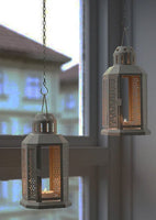 Dark Grey Metal Miners Lantern Summer Wedding Home Party Room Balconey Deck Decoration 21cm Tealight Candle Home & Garden Kings Warehouse 