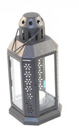 Dark Grey Metal Miners Lantern Summer Wedding Home Party Room Balconey Deck Decoration 21cm Tealight Candle Kings Warehouse 