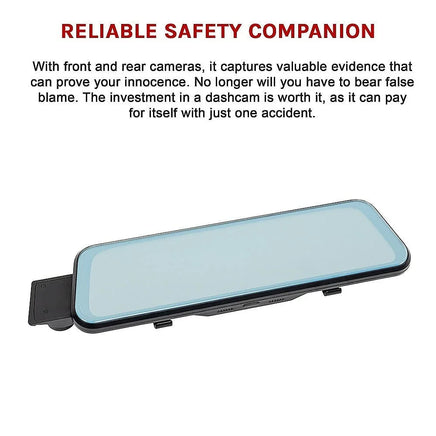 Dash Camera 1080P Front and Rear Smart Car DVR Recorder Night Vision 10" Electronics Kings Warehouse 