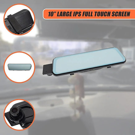 Dash Camera 1080P Front and Rear Smart Car DVR Recorder Night Vision 10" Electronics Kings Warehouse 