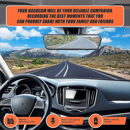 Dash Camera 1080P Front and Rear Smart Car DVR Recorder Night Vision 10" Electronics Kings Warehouse 