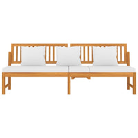Day Bed with Cream Cushion 200x60x75 cm Solid Wood Acacia garden supplies Kings Warehouse 
