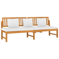 Day Bed with Cream Cushion 200x60x75 cm Solid Wood Acacia garden supplies Kings Warehouse 