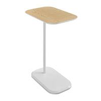 DEANNA Side Table in White and Light Oak Furniture Kings Warehouse 