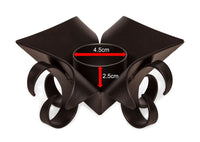 Decorative Black Metal Lotus Tea Light Candle Holders in Set of 2 Home & Garden Kings Warehouse 
