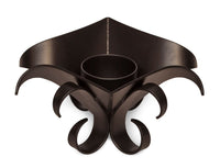 Decorative Black Metal Lotus Tea Light Candle Holders in Set of 2 Kings Warehouse 