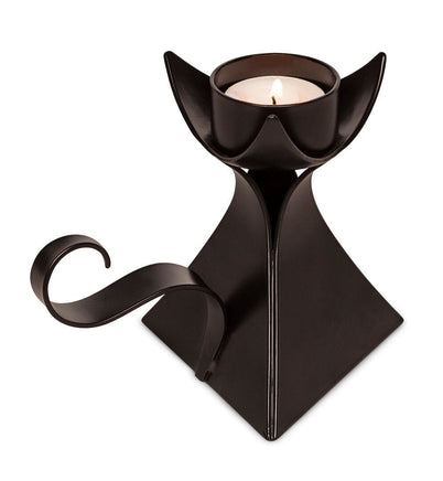 Decorative Black Metal Tea Light Candle Holder with Handle Home & Garden Kings Warehouse 