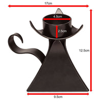 Decorative Black Metal Tea Light Candle Holder with Handle Kings Warehouse 