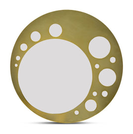 Decorative Round Wall Mirror Art in Brass Finish Home & Garden Kings Warehouse 