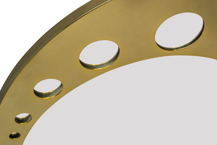 Decorative Round Wall Mirror Art in Brass Finish Home & Garden Kings Warehouse 