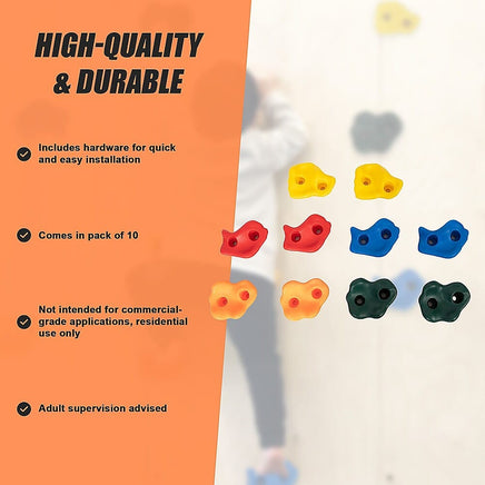 Deluxe 10 x Holds for Rock Climbing Wall Kids Outdoor Playground Baby & Kids Kings Warehouse 